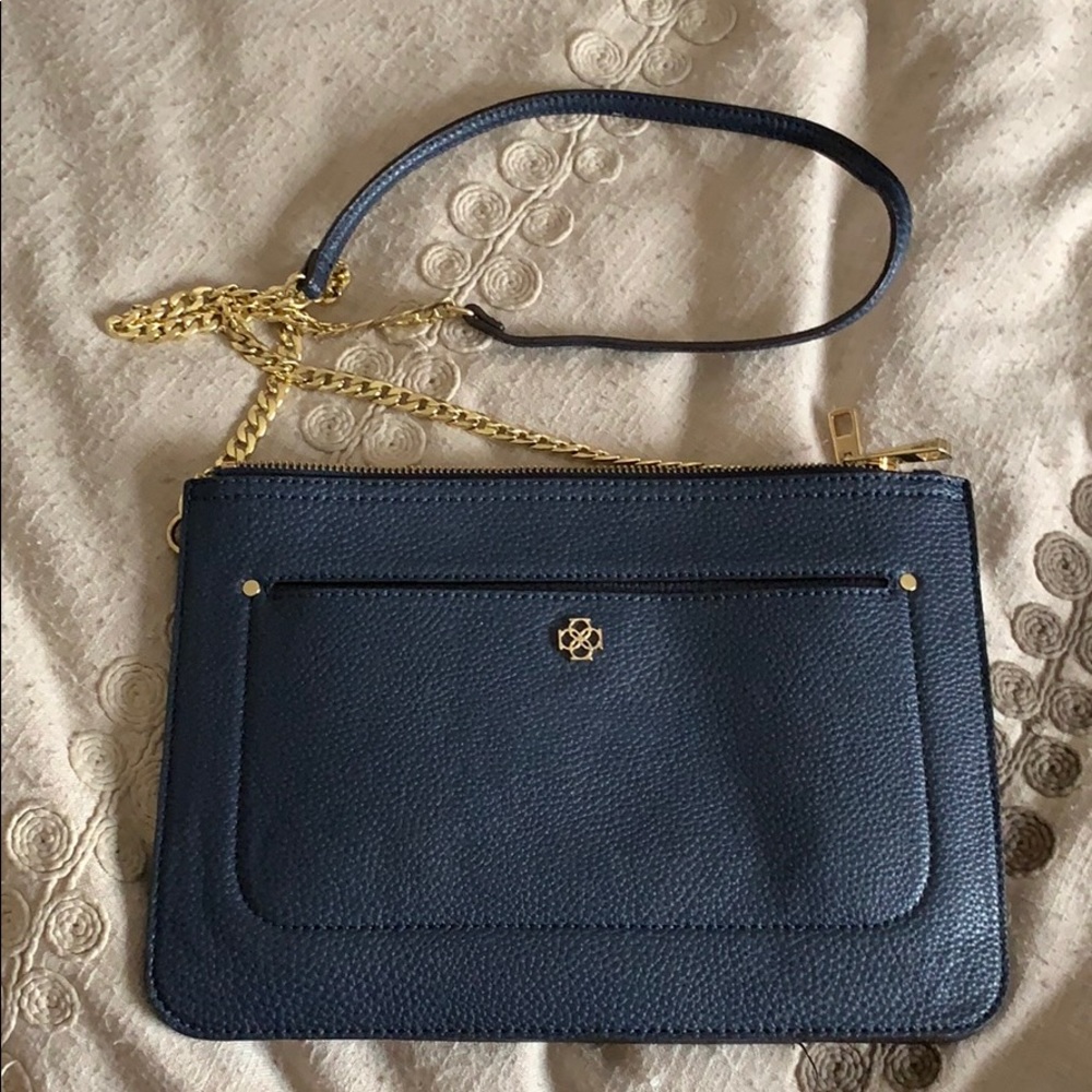 Ann Taylor Navy with Gold Accents Purse